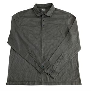 UNTUCKIT Damaschino Diamond Birdseye polo shirt, long sleeves, regular fit L